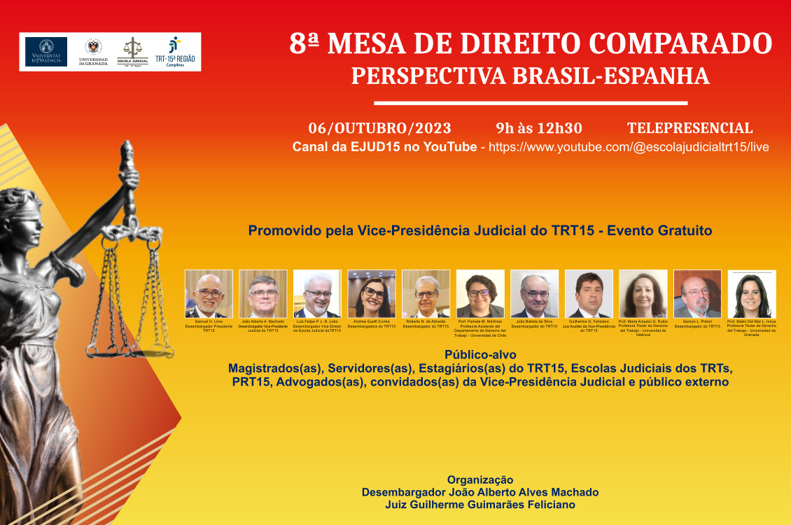 No momento você está vendo 8° Mesa de Direito Comparado tem como tema os sistemas jurídicos do Brasil e da Espanha