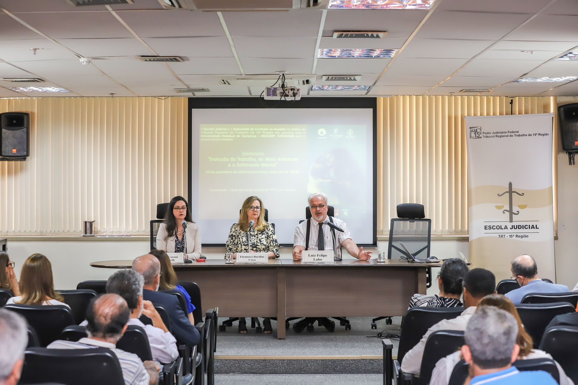 No momento você está vendo TRT-15 promove debate sobre evolução no trabalho, do meio ambiente e o sofrimento mental
