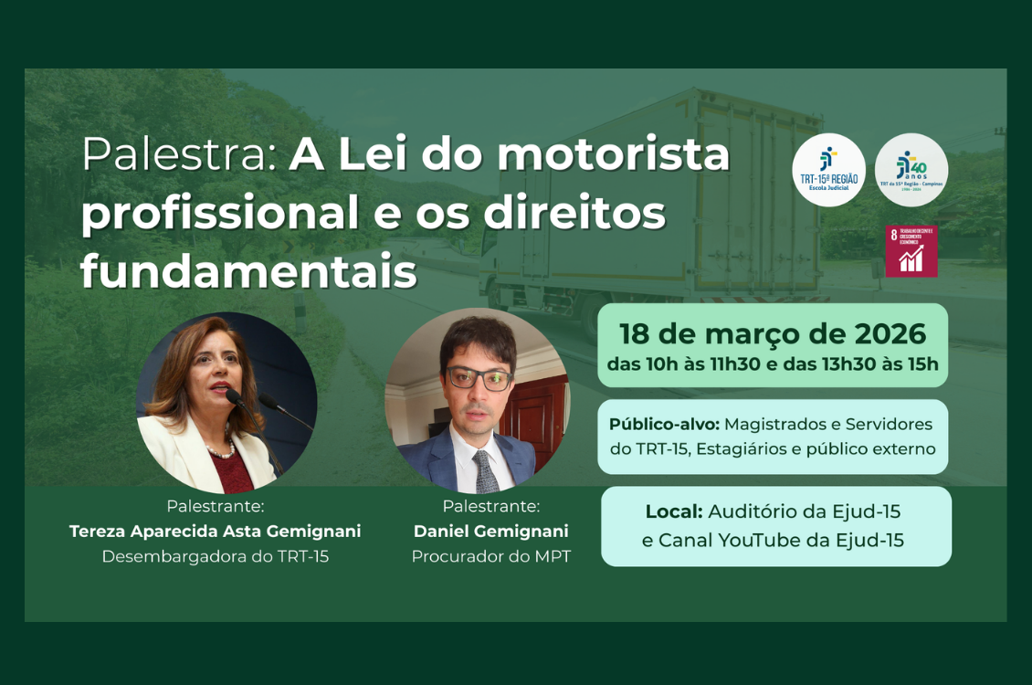 No momento você está vendo EJud-15 promove palestra sobre a lei do motorista profissional e os direitos fundamentais