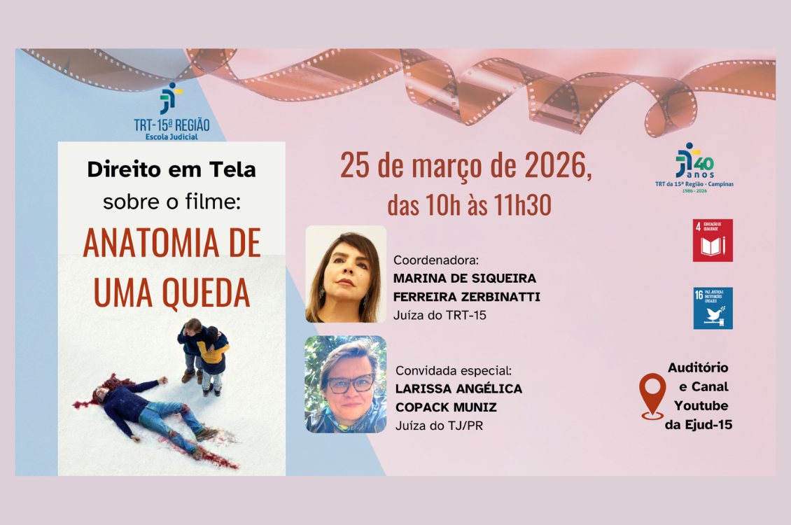 No momento você está vendo Projeto Direito em Tela aborda o filme “Anatomia de uma queda” na EJud-15