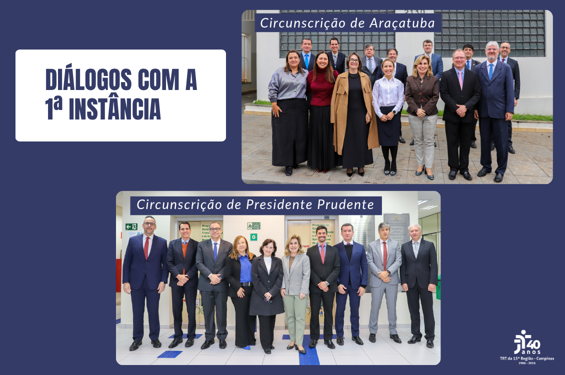 No momento você está vendo Araçatuba e Presidente Prudente completam roteiro dos Diálogos com a Primeira Instância pelas circunscrições do TRT-15
