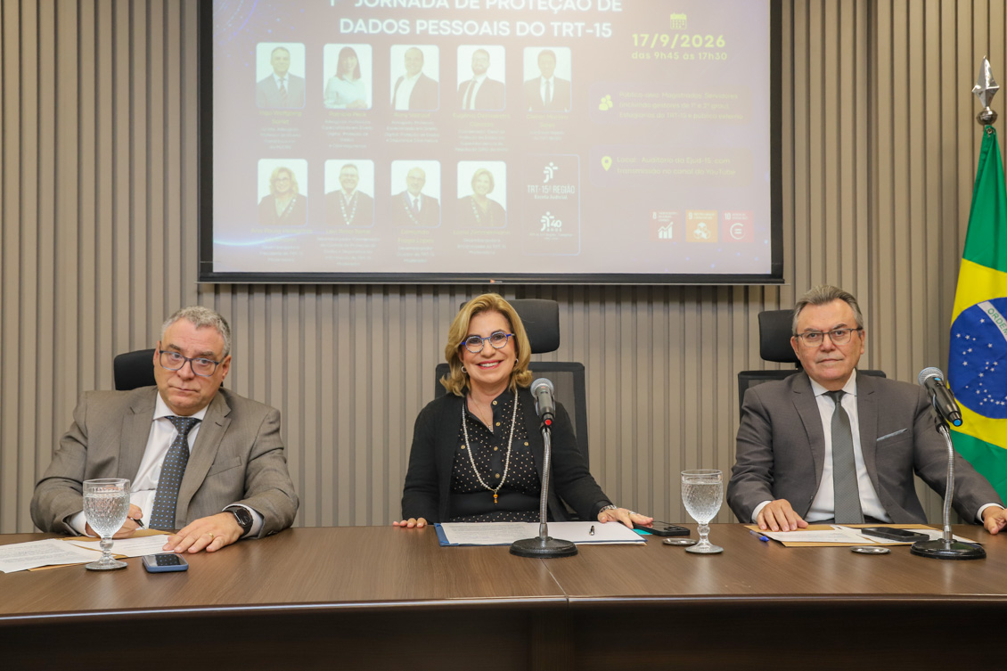 No momento você está vendo TRT-15 promove sua 1ª Jornada de Proteção de Dados Pessoais 